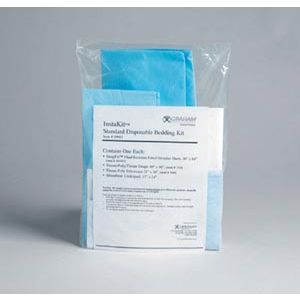 GRAHAM MEDICAL INSTAKITS® InstaKit® Standard Kit Includes: 44547 SnugFit EMS Fitted Stretcher Sheet 30" x 84", 329 Drape Sheet Tissue/ Poly/ Tissue 40" x 84", 360 Pillowcase Tissue/ Poly 21" x 31" & 50984 Absorbent Underpad, 25/cs