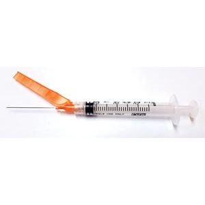 EXEL SECURETOUCH SAFETY SYRINGES Safety Syringe (3 mL) w/ Safety Needle (25G x 1½"), 50/bx, 8 bx/cs