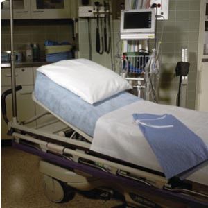 GRAHAM MEDICAL PREMIUM STRETCHER SHEETS SnugFit® Large Fitted ER Stretcher Sheet, Blue, Non-Woven, 40" x 89", 25/cs