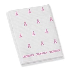 CROSSTEX ECONOBACK® 2 PLY TOWELS Towel, 2-Ply Paper, Poly, 19" x 13", Pink A Purpose, Pink Ribbons, 500/cs