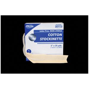 DUKAL COTTON STOCKINETTE Stockinette, 4" x 25 yds, Cotton, 6 rl/cs