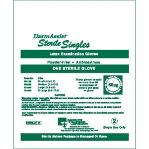 INNOVATIVE DERMASSIST® POWDER-FREE STERILE LATEX EXAM GLOVES Gloves, Exam, Medium (7½ - 8), Latex, Sterile, Powder-Free (PF), Singles, 100/bx, 4 bx/cs