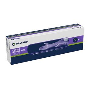 HALYARD PURPLE NITRILE MAX POWDER FREE EXAM GLOVES Purple Nitrile Max Powder-Free Exam Glove, Medium, 50/bx 8bx/cs