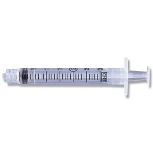 BD 3 ML SYRINGES & NEEDLES Syringe Only, 3mL, Slip Tip, 200/pk, 4 pk/cs