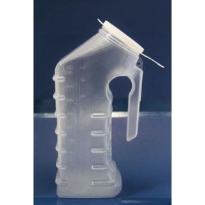 GMAX URINE COLLECTION Male Urinal, with Lid, Translucent, 48/cs