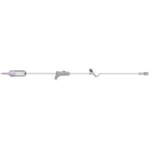 AMSINO AMSAFE® IV ADMINISTRATION SETS IV Admin Set, 10 Drops Per mL, 72" Length, 15 mL Priming Volume, Non-Vented, Roller Clamp, 1 Y Site, Rotating Male Luer Lock, PE Poly Pouch, 50/cs