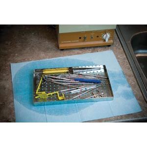 TIDI® DURAWICK™ PREPARATORY MAT Wicking Towel For Ultrasonic Tool Cleaning, 13" x 18", Blue, 100/cs