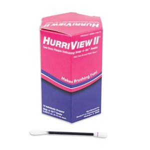 BEUTLICH HURRIVIEW II® TWO-TONE PLAQUE INDICATING SNAP -N- GO™ SWABS Snap -n- Go™ Swab, Unit Dose, Individually Wrapped, 72/bx