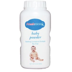 NEW WORLD IMPORTS FRESHSCENT™ POWDERS Baby Powder, Talc-Free, Soothing Cornstarch Formula, 2 oz, 96/cs