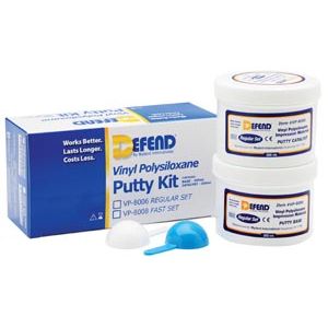 MYDENT DEFEND SUPER HYDROPHILIC VPS IMPRESSION MATERIAL Vinyl Polysiloxane Putty Kit-Fast Set. Includes 2x300 mL jars + 2 scoops