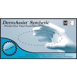 INNOVATIVE DERMASSIST® VINYL SYNTHETIC POWDER-FREE EXAM GLOVES Gloves, Exam, X-Small, Vinyl, Non-Sterile, PF, Smooth, 100/bx, 10 bx/cs