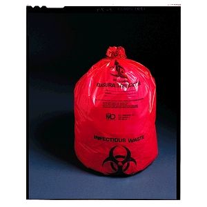 MEDEGEN ULTRA-TUFF™ INFECTIOUS WASTE BAGS Infectious Waste Bag, 24" x 24", 1.25 mil, 250/cs