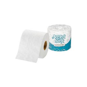 GEORGIA-PACIFIC ANGEL SOFT PS® PREMIUM EMBOSSED BATHROOM TISSUE Premium Embossed Bathroom Tissue, 2-Ply, White, 4" x 4.05", 450 sht/rl, 40 rl/cs
