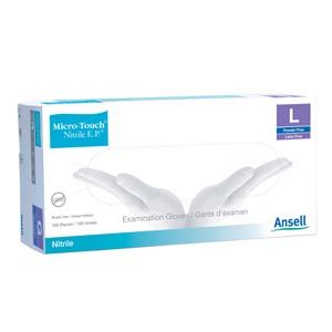 ANSELL MICRO-TOUCH® NITRILE E.P. TEXTURED EXAMINATION GLOVES Exam Gloves, Large, 100/bx, 10 bx/cs