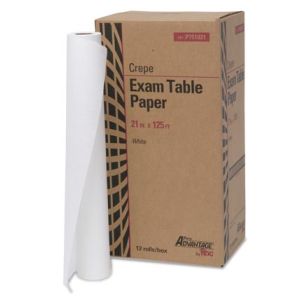 PRO ADVANTAGE® EXAM TABLE PAPER Exam Table Paper, 21" x 125 ft, White, Crepe, 12/cs