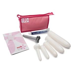 OWEN MUMFORD AMIELLE COMFORT VAGINAL DILATORS Vaginal Dilator, Includes Set of 5 Graduated Cones with Universal Handle, Cleaning Brush & Lubricant in a Discreet Bag