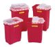BD EXTRA LARGE SHARPS COLLECTORS Sharps Collector, 17 Gal, Hinged Top, Red, 5/cs