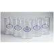 DUKAL TECH-MED SUNDRY JARS Clear Plastic Sundry Jars, Blue Imprint, Plastic Lids, 6½