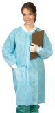 MYDENT DEFEND DISPOSABLE LAB COATS Disposable Lab Coat, Blue, Small, 10/bg