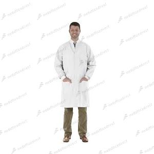 MEDICOM SAFEWEAR™ PROTECTIVE APPAREL High Performance Lab Coat, White Frost, Medium, 12/bg