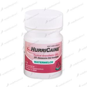 BEUTLICH HURRICAINE® TOPICAL ANESTHETIC Topical Anesthetic Gel, 1 oz Jar, Watermelon